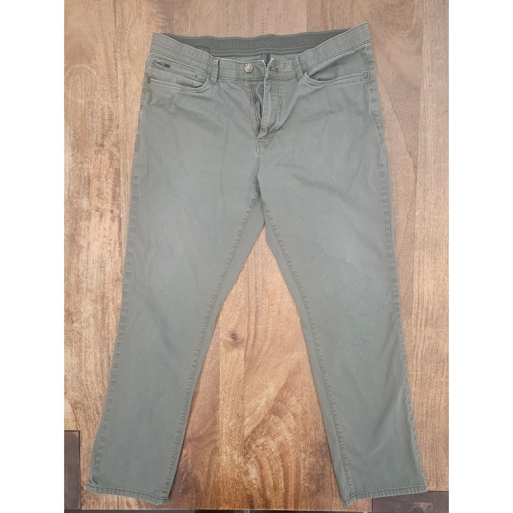 English Laundry Jeans Mens Green 36x32 Straight Leg Pockets Pants